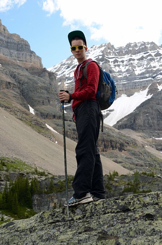 38 Peter Ryan On Yukness Ledges Trail With Mount Lefroy Near Lake O-Hara